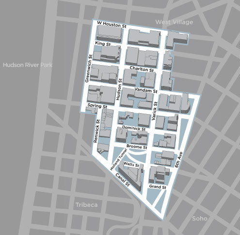 Map of Hudson Square (Courtesy Hudson Square Connection)