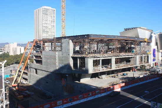 Broad Museum construction as of January 4, 2013. (Courtesy Broad Foundation)