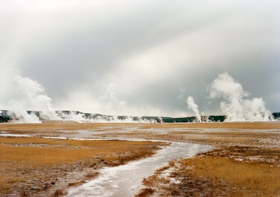 Untitled (Distant steam vents, Yellowstone), 2008