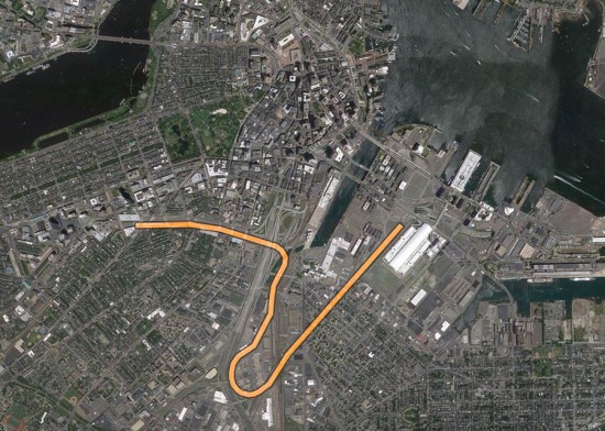 Proposed route of Track 61. (Courtesy Google / Montage by AN)