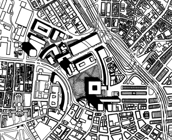 A plan for Boston City Hall Plaza by Pei Cobb Freed & Partners from 1961. (Courtesy Pei Cobb Freed & Partners)