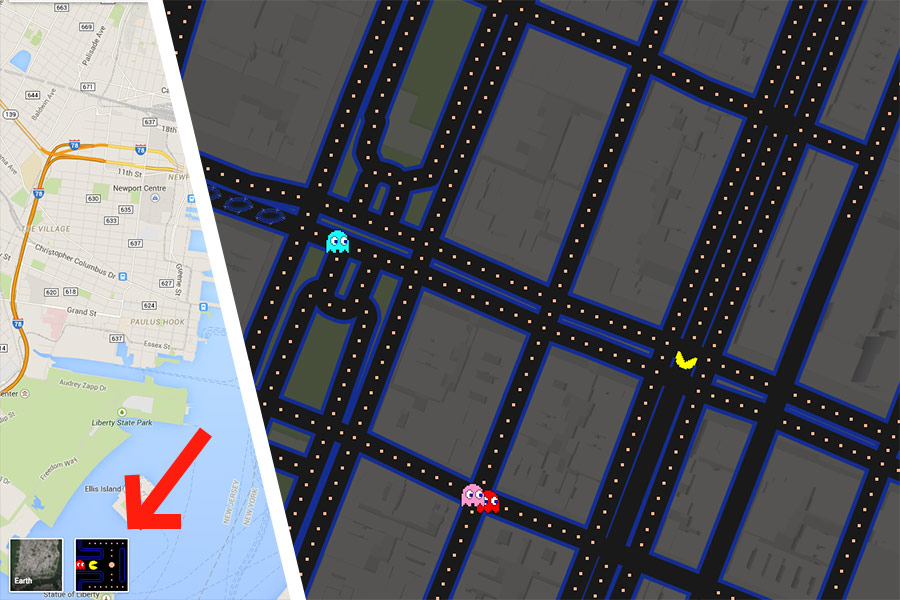 Google Maps turns into Pac-Man's chomping grounds