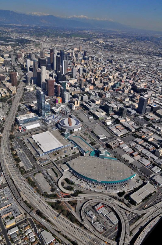 Aerial View of existing Los Angeles Convention Center.