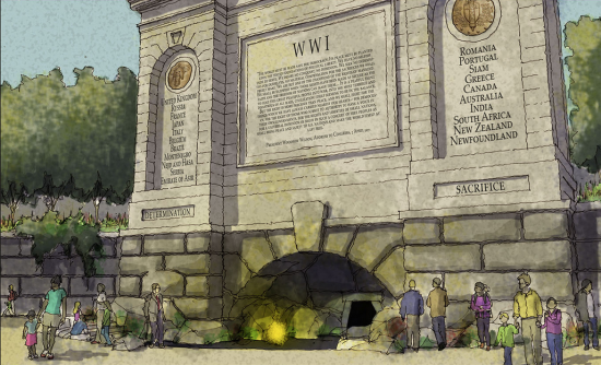 "World War One Memorial Concept." (Courtesy Kimmel Studio)