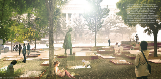 "An American Family Portrait Wall in the Park." (Courtesy STL Architects)