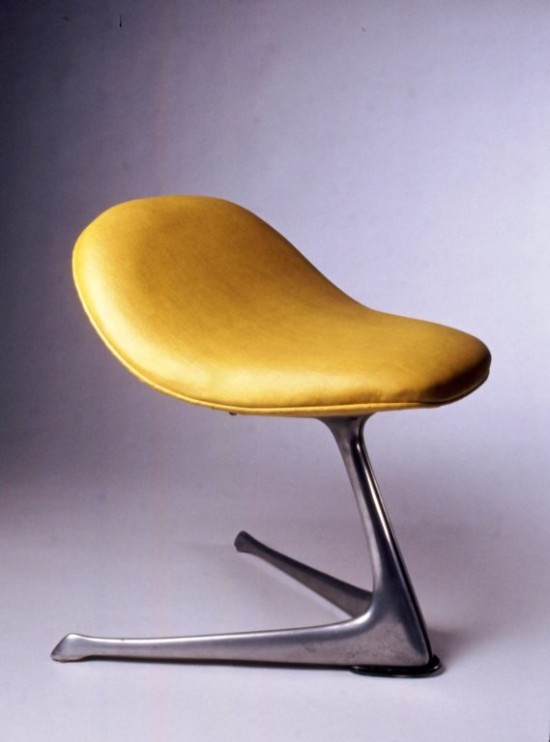 As stool designed by Kagan in 1960.