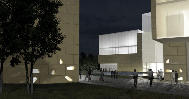 Steven Holl’s Lewis Center of the Arts (Courtesy Princeton University)
