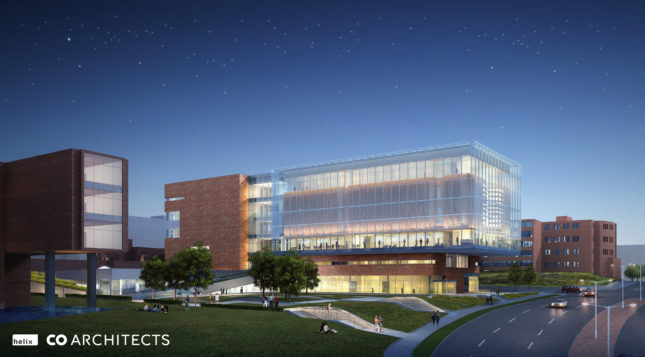 Kansas Medical Center Health Education Center. (Helix Architecture + Design and CO Architects)