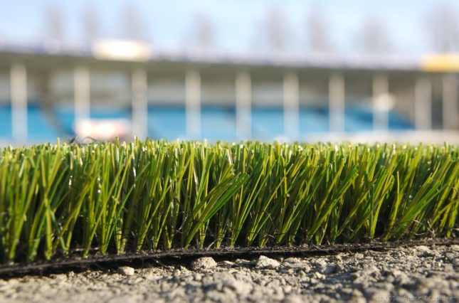 Close up of artificial turf (Courtesy Wikipedia)