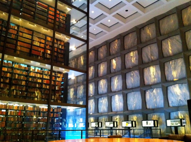 The Beinecke Rare Book & Manuscript Library at Yale University. (Flickr user joevare)