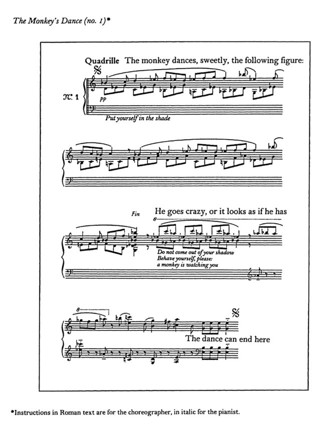 Erik Satie, “The Monkey’s Dance (no. 1).” From The Ruse of Medusa, 1913.