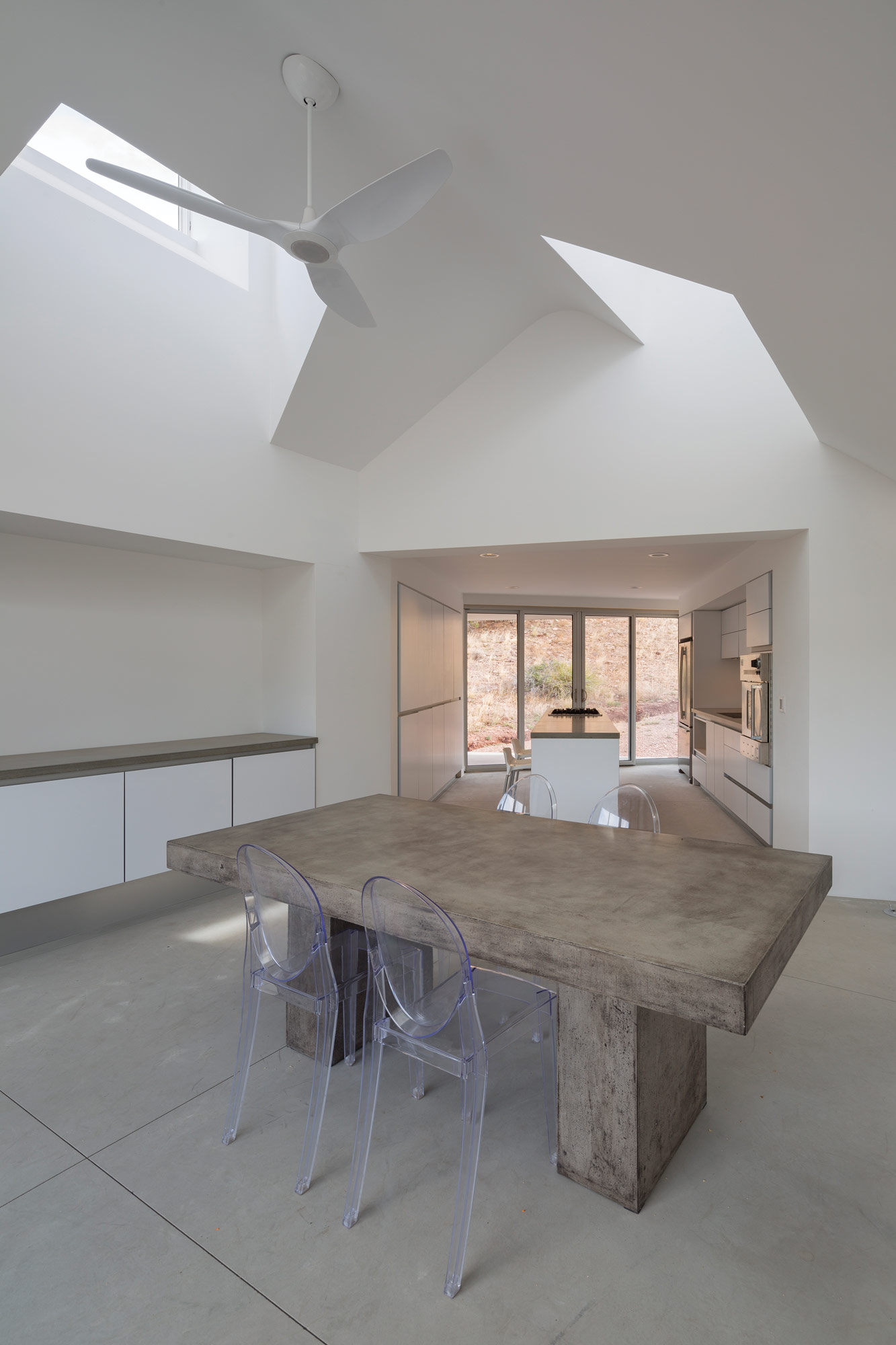 Solar chimneys dictate the interior spaces at the Element House. (Courtesy MOS Architects) 
