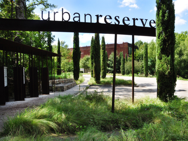 Designed by Kevin Sloan Studio, Urban Reserve is a development of 50 modern, eco-friendly homes located next to the White Rock Trail Greenbelt in Dallas, Texas. (Courtesy Kevin Sloan Studio)