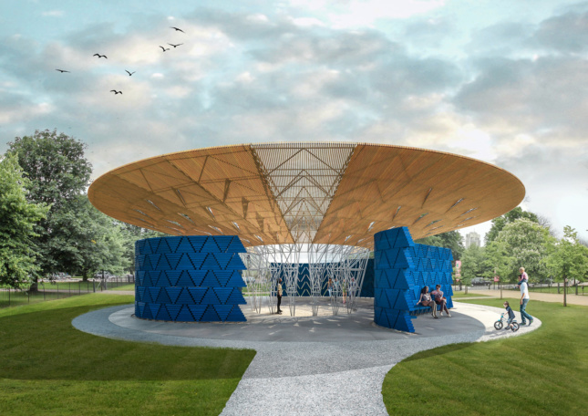 Kéré's Serpentine Pavilion design due to be built in Kensington Gardens, London, this year. (Courtesy Kéré Architecture)