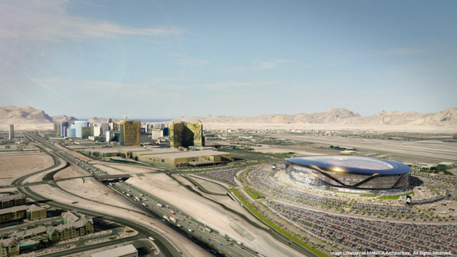 The potential Las Vegas Raiders stadium by Manica Architecture. (Courtesy Manica Architecture)