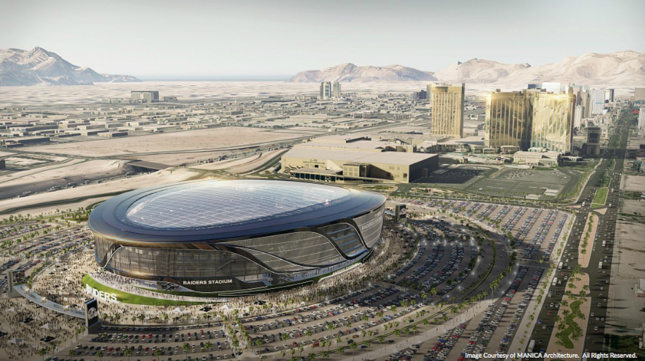 The potential Las Vegas Raiders stadium by Manica Architecture. (Courtesy Manica Architecture)