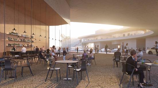 View of museum restaurant. (Courtesy Atelier Peter Zumthor)