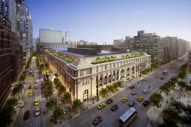 Rendering of the exterior. (SOM/Image via New York State Governor's Office)