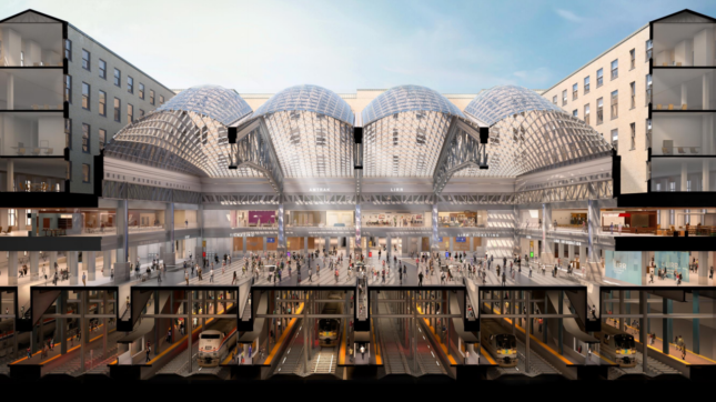 Passengers will have access to nine platforms and 17 tracks at the new station. (SOM/Image via New York State Governor's Office)