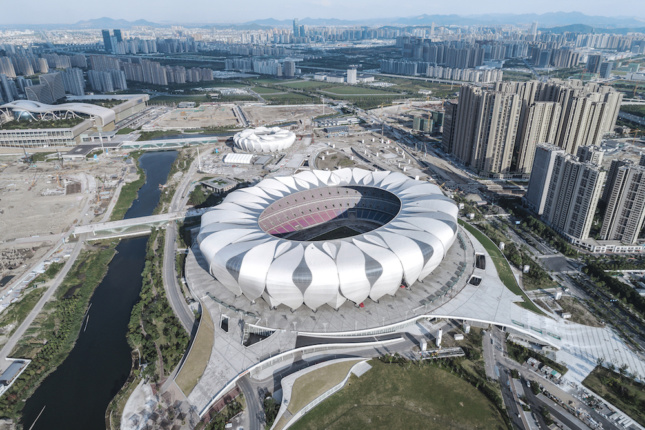 aerial view of Hangzhou Olympic Sports Center