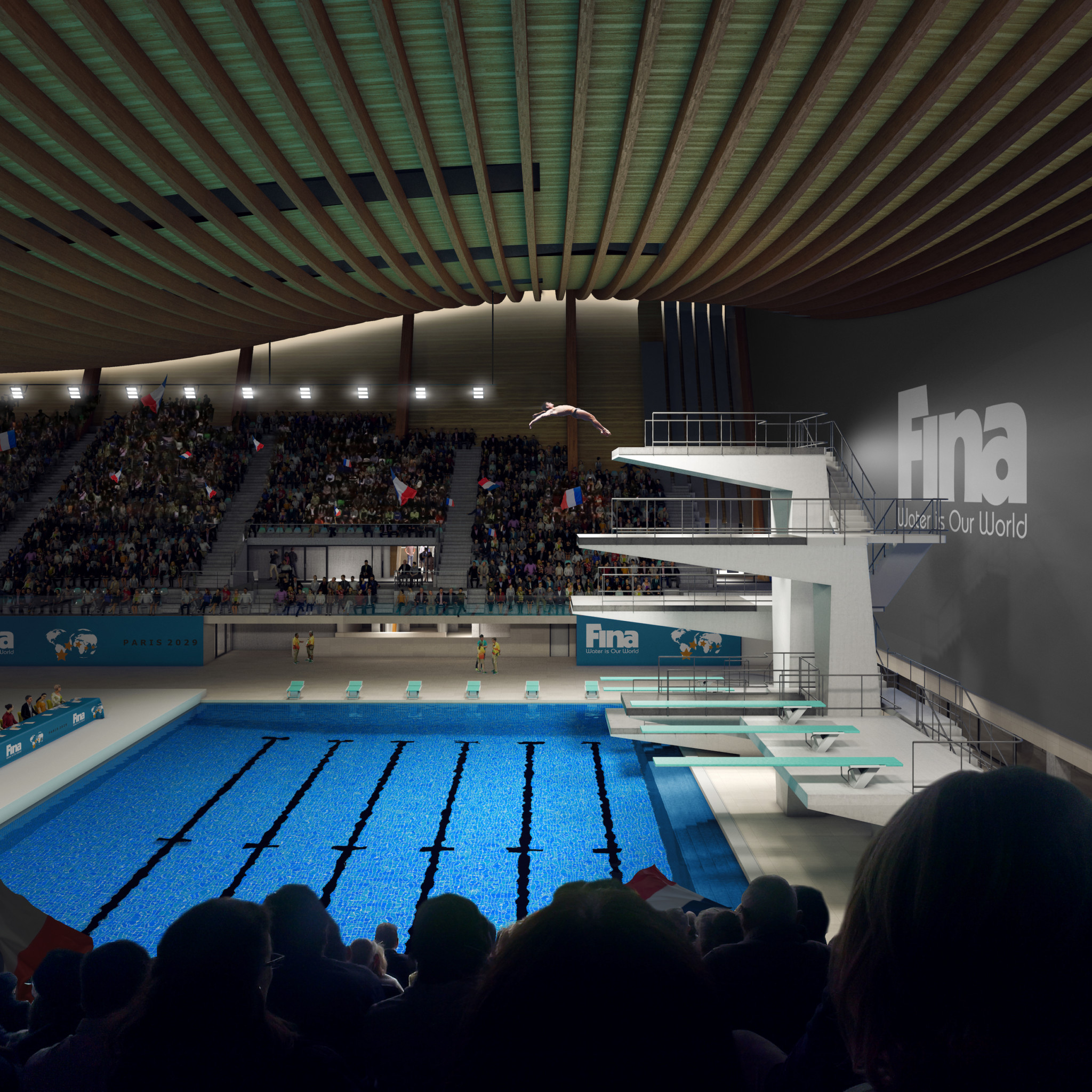 Dive into the winning design for the Paris 2024 Summer Olympics aquatic
