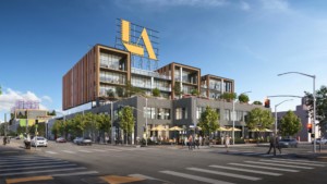 rendering of a studio complex in hollywood
