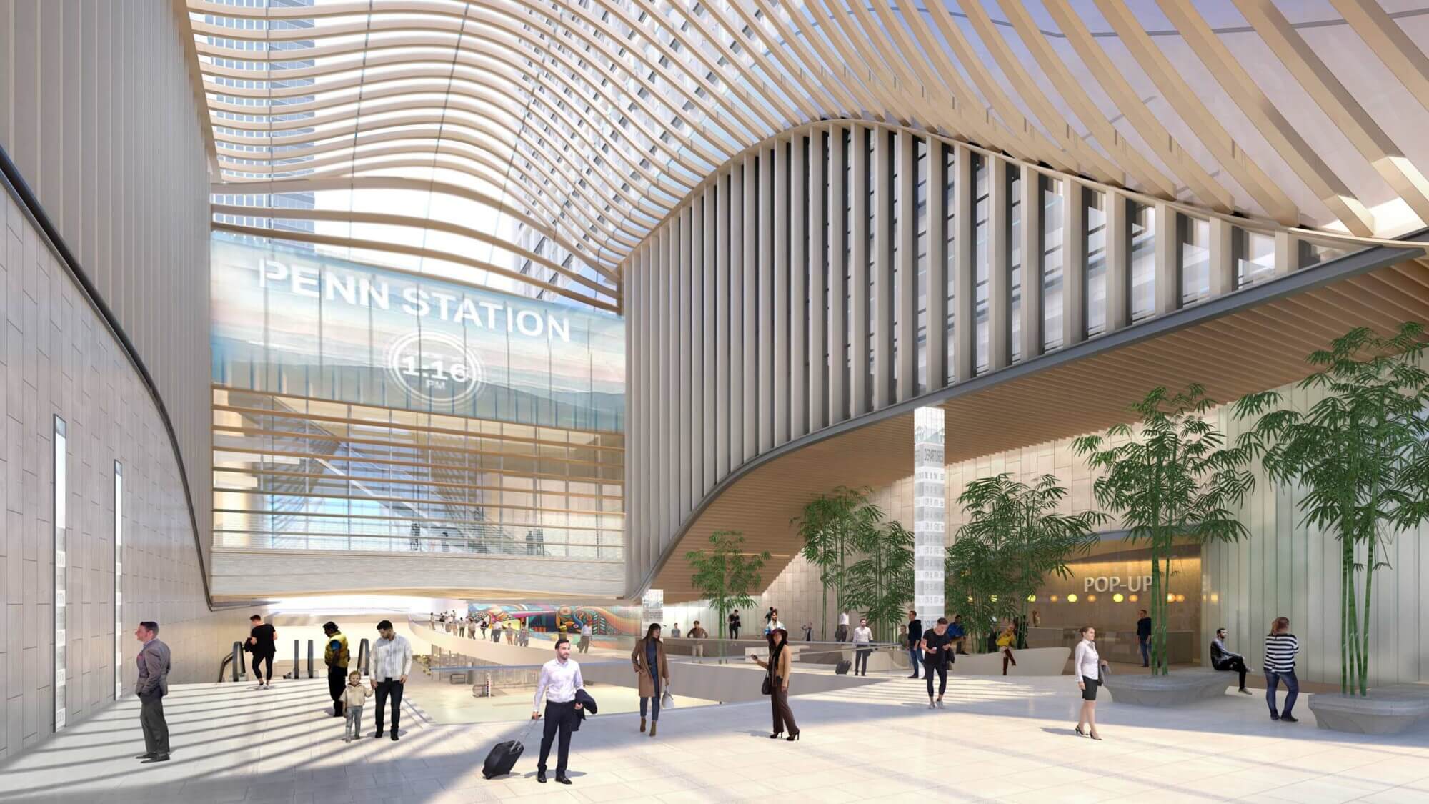 A proposal by ASTM Group, HOK, and PAU for Penn Station
