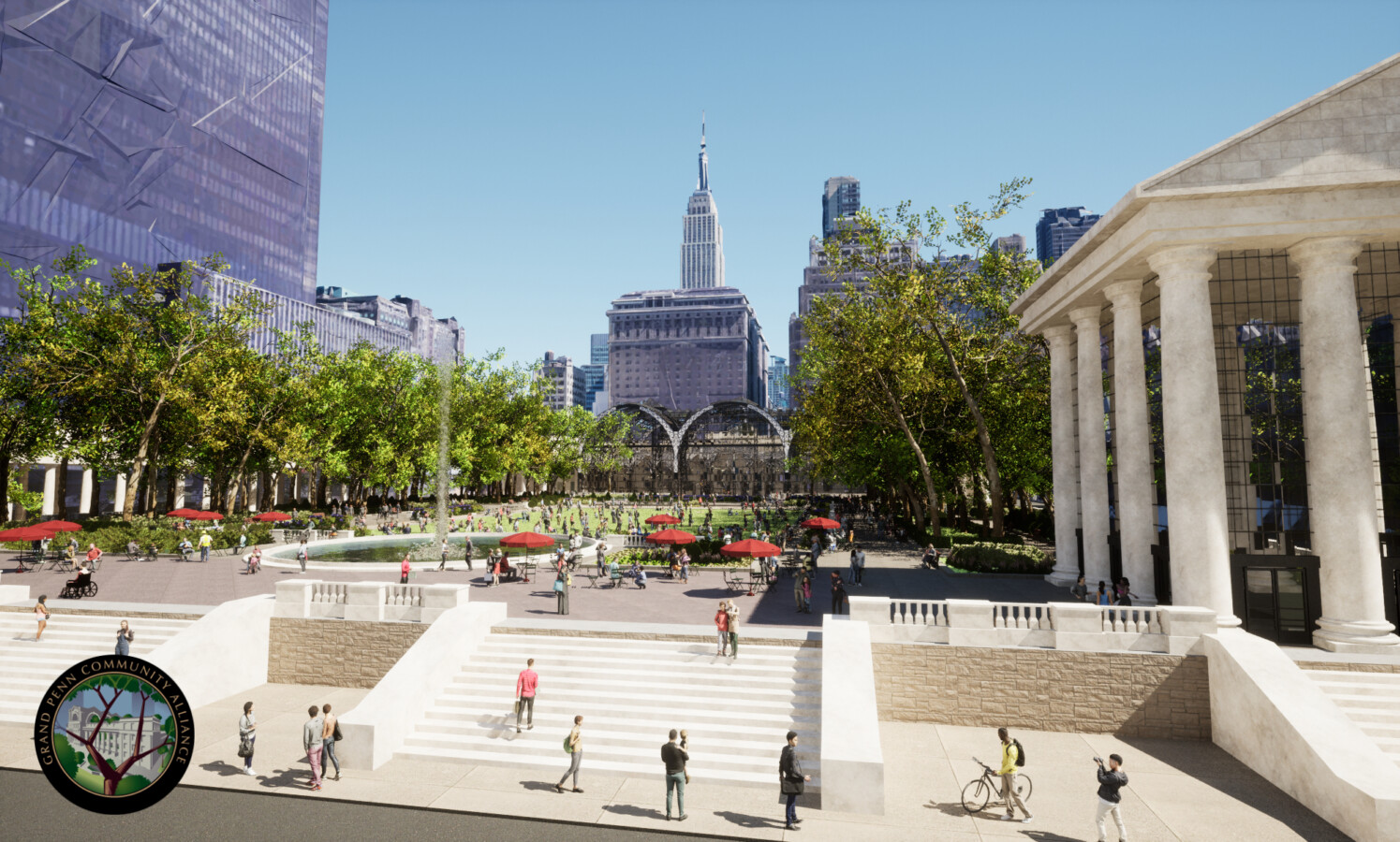 Two Proposals For Penn Station Ahead Of Detailed Renovation Plans   GrandPenn Park Above LvlA Concourse V02 1495x900 