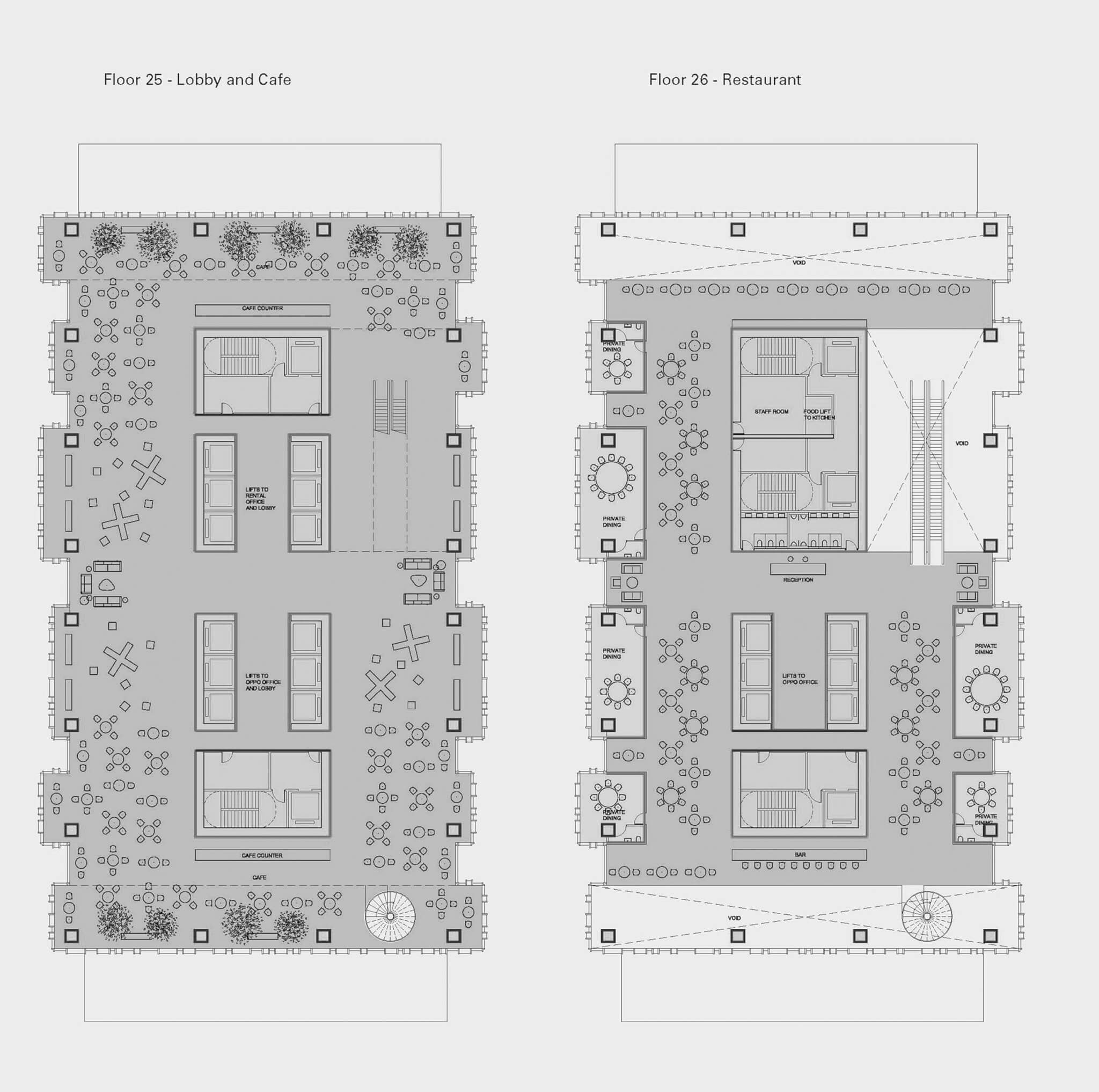 floor plan of building showing projected spaces