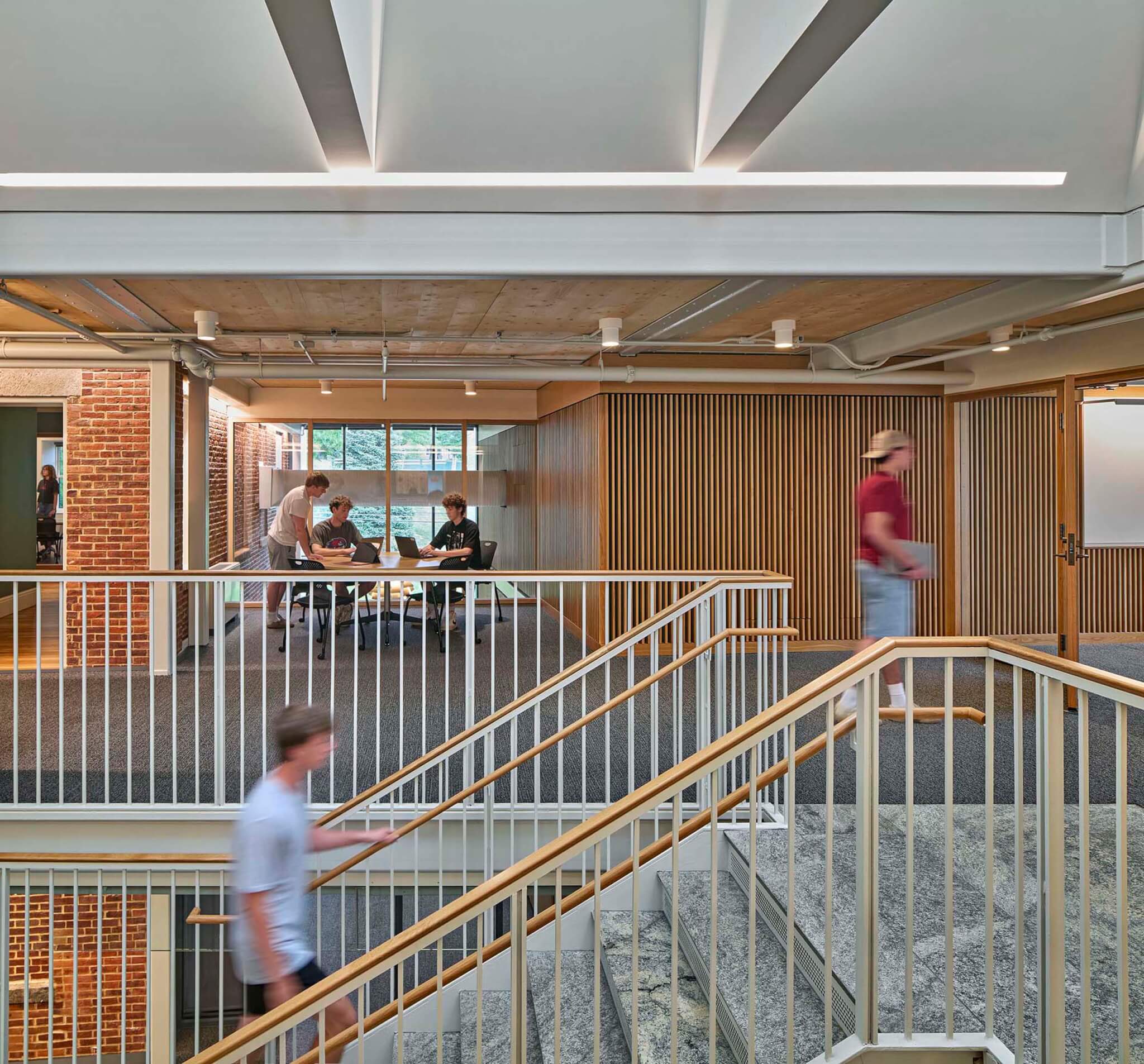 central staircase in the building