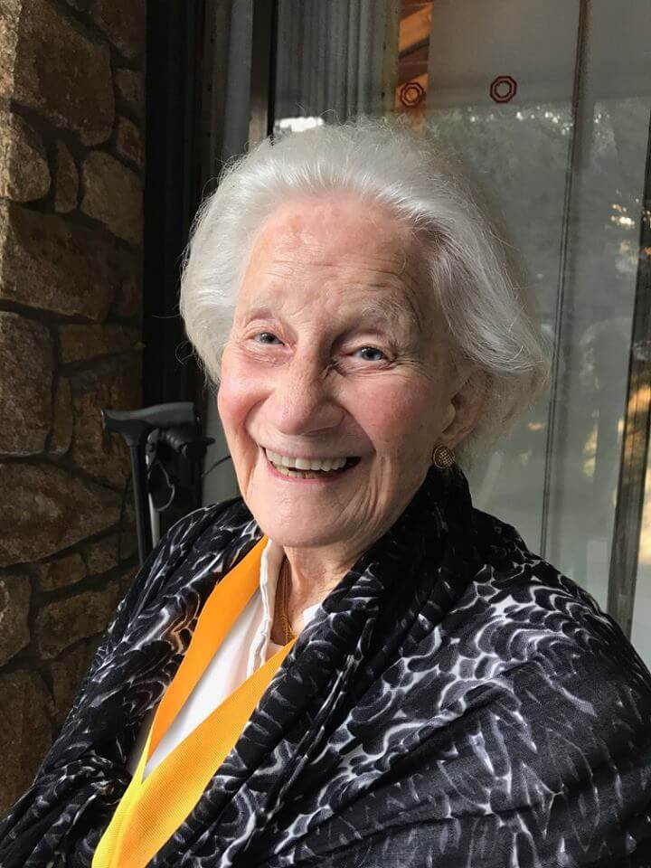 Beverly Willis wearing her Lifetime Achievement Award for Distinguished Service from the AIA California Council, 2017, photo by Wanda Bubriski