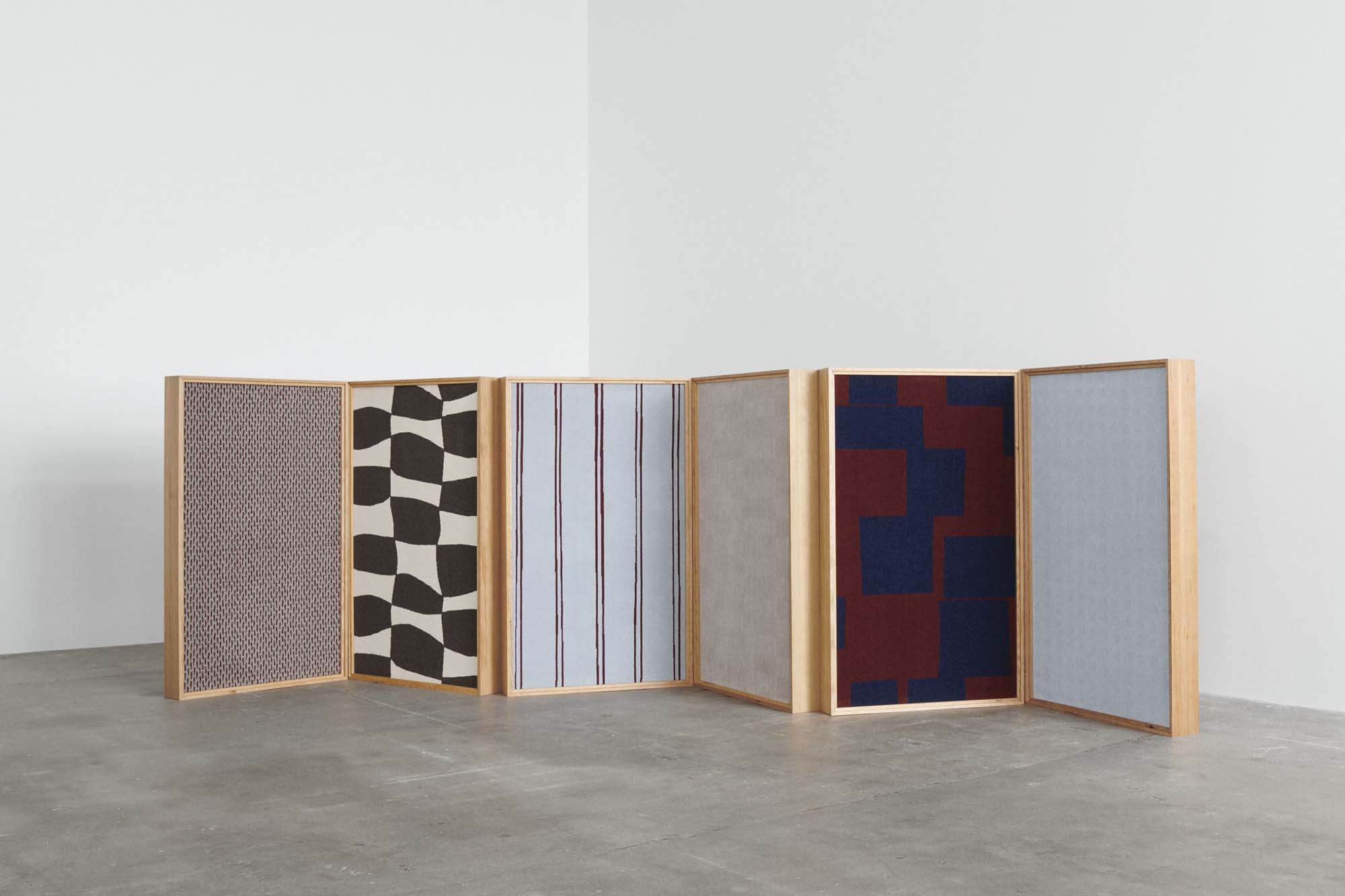 a wall divider with various patterns