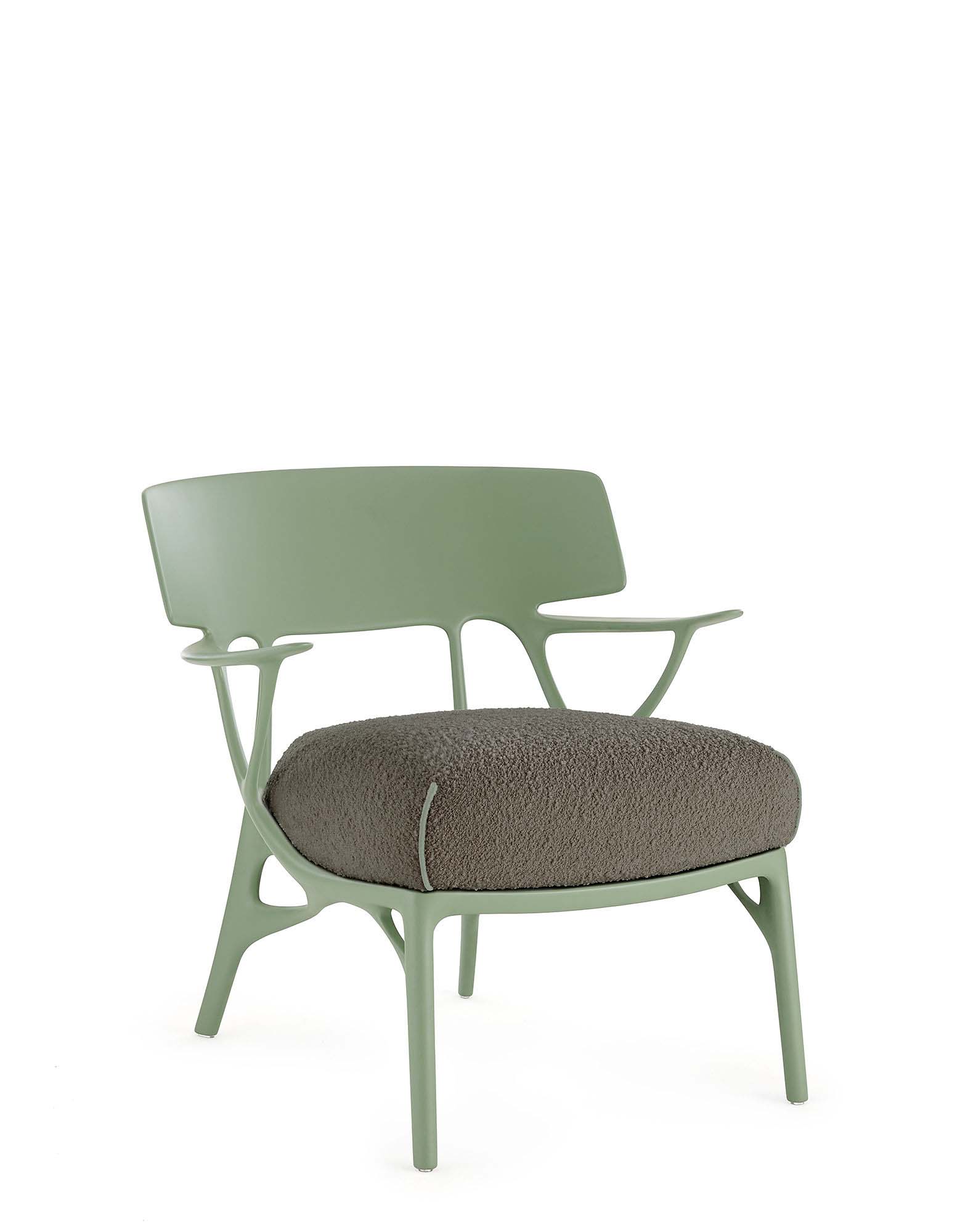 Avocado green outdoor furniture chair.