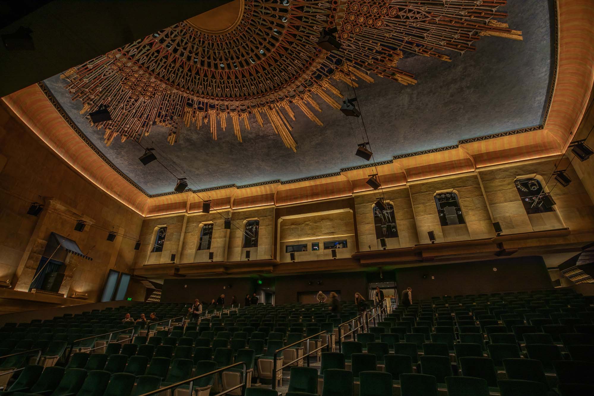 Photograph of Netflix Egyptian Theatre from the view of the stage.