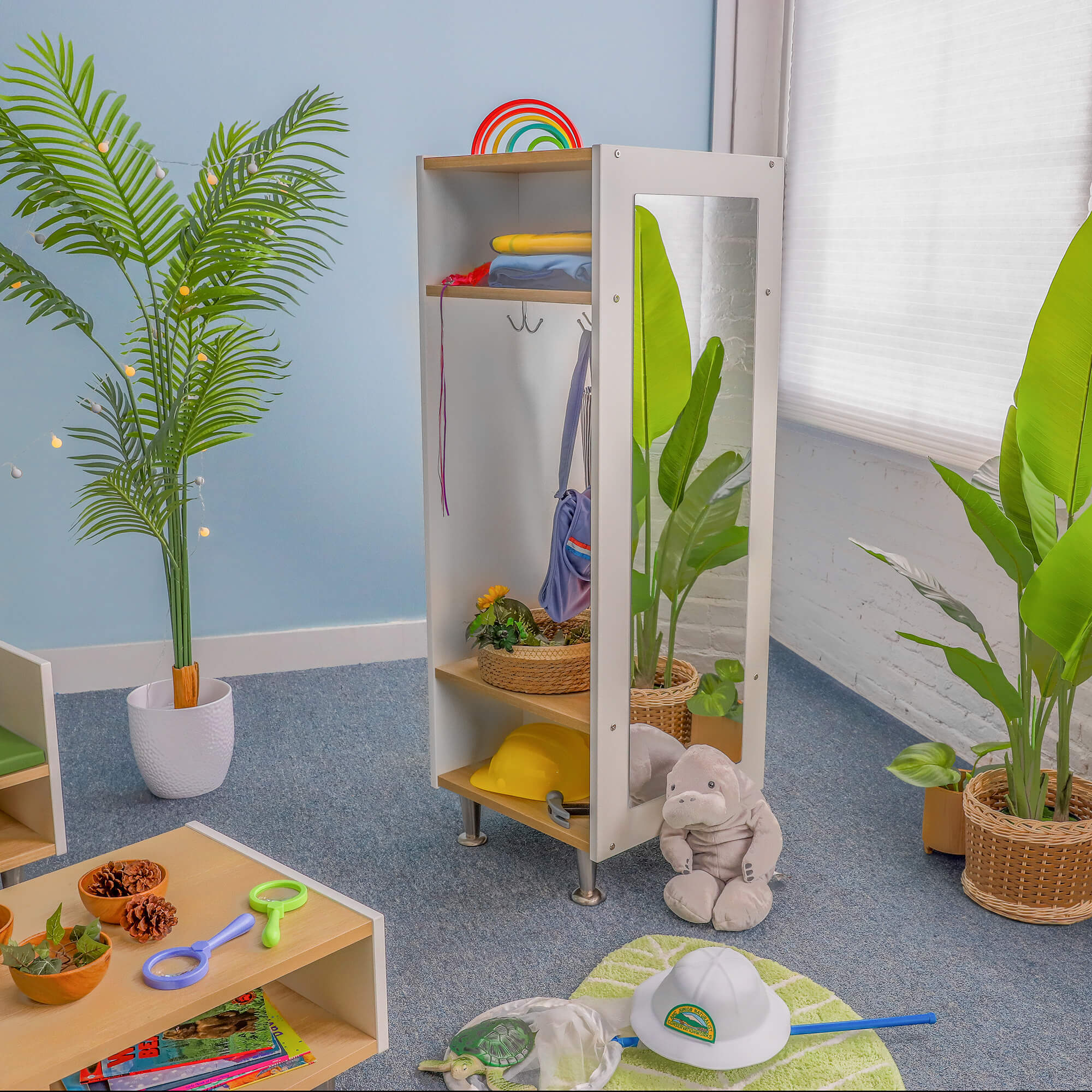 Photograph of Whitney Brothers elevatED collection in a children's playroom.