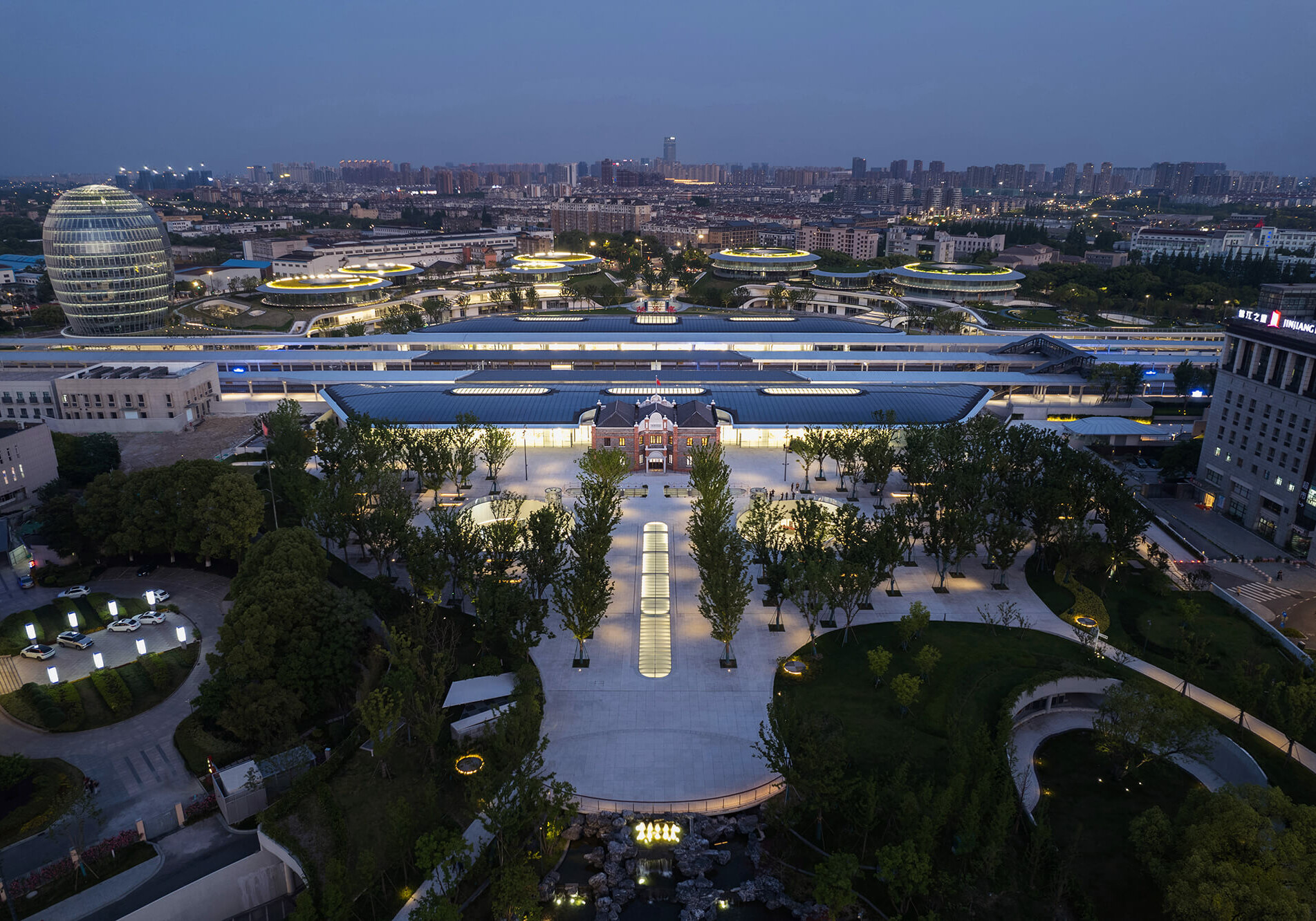 In Jiaxing, China, MAD Architects reconstructed a historic train station with modern facilities for a rapidly growing city