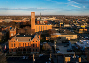 aerial view of columbus indiana