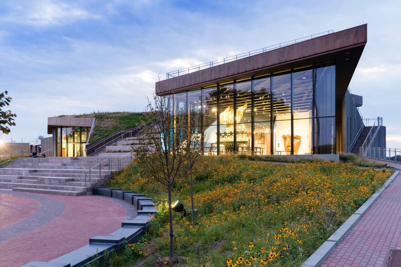 Statue of Liberty Museum glass has been retrofitted for bird safety