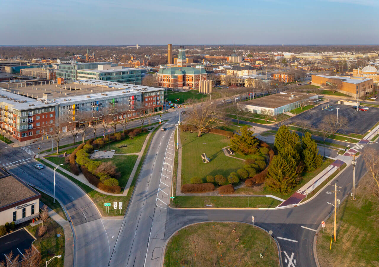 Downtown Entrance Plaza in Columbus, Indiana