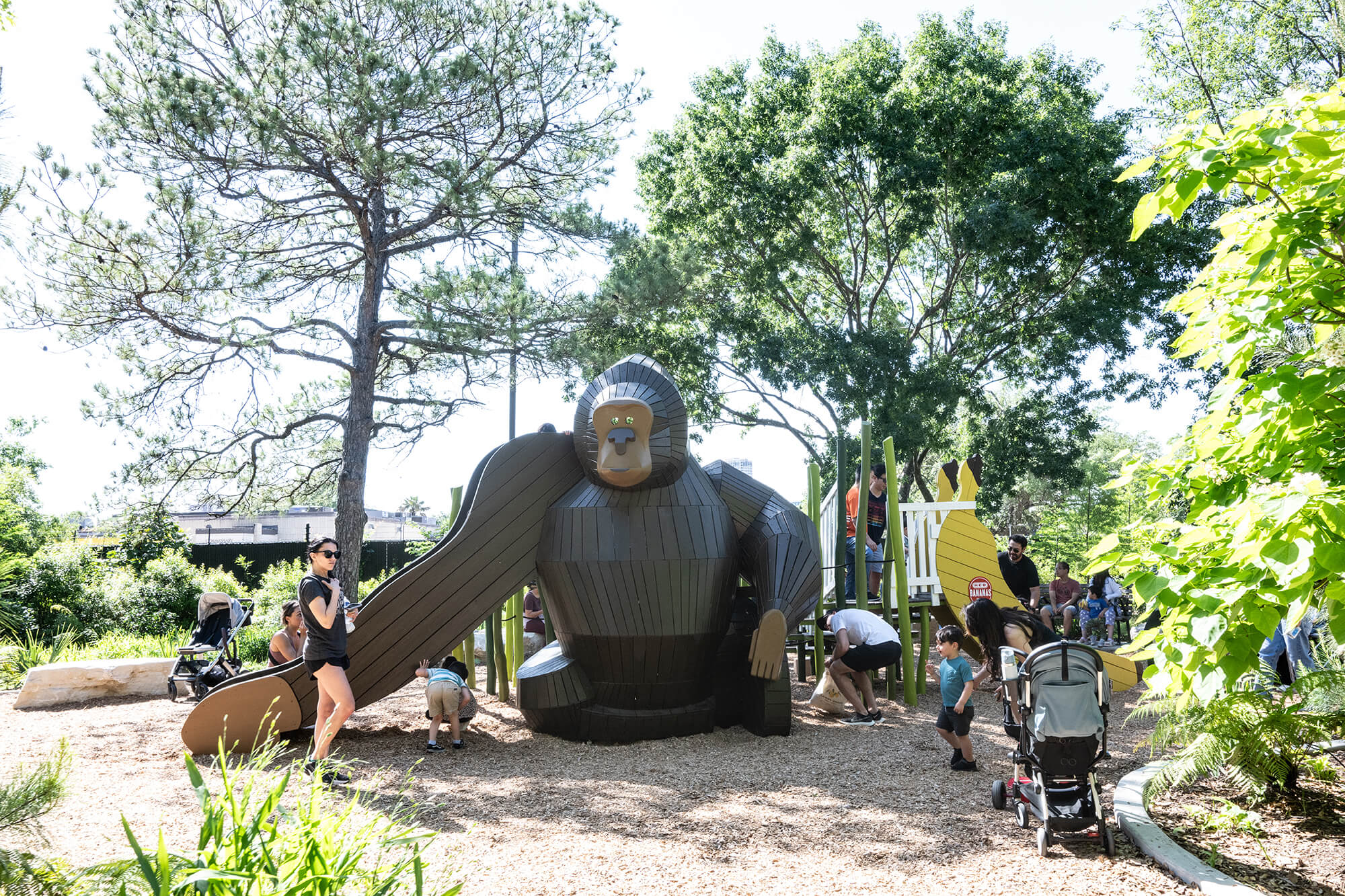 gorilla at the playground