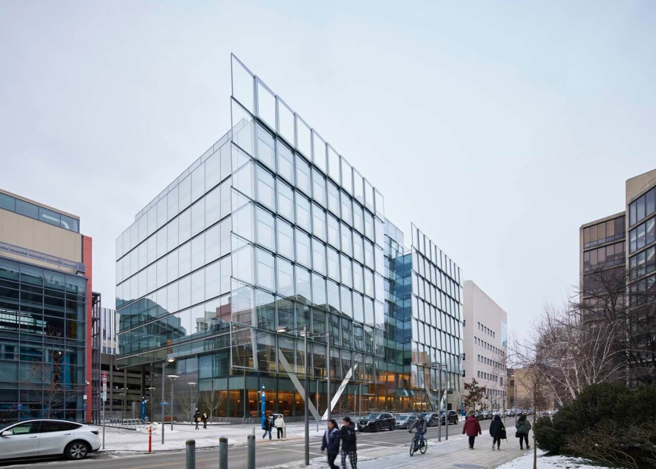 exterior image from street of Schwarzman College of Computing at MIT