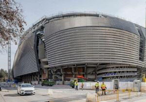 stainless steel louvers clad Estadio Santiago Bernabéu