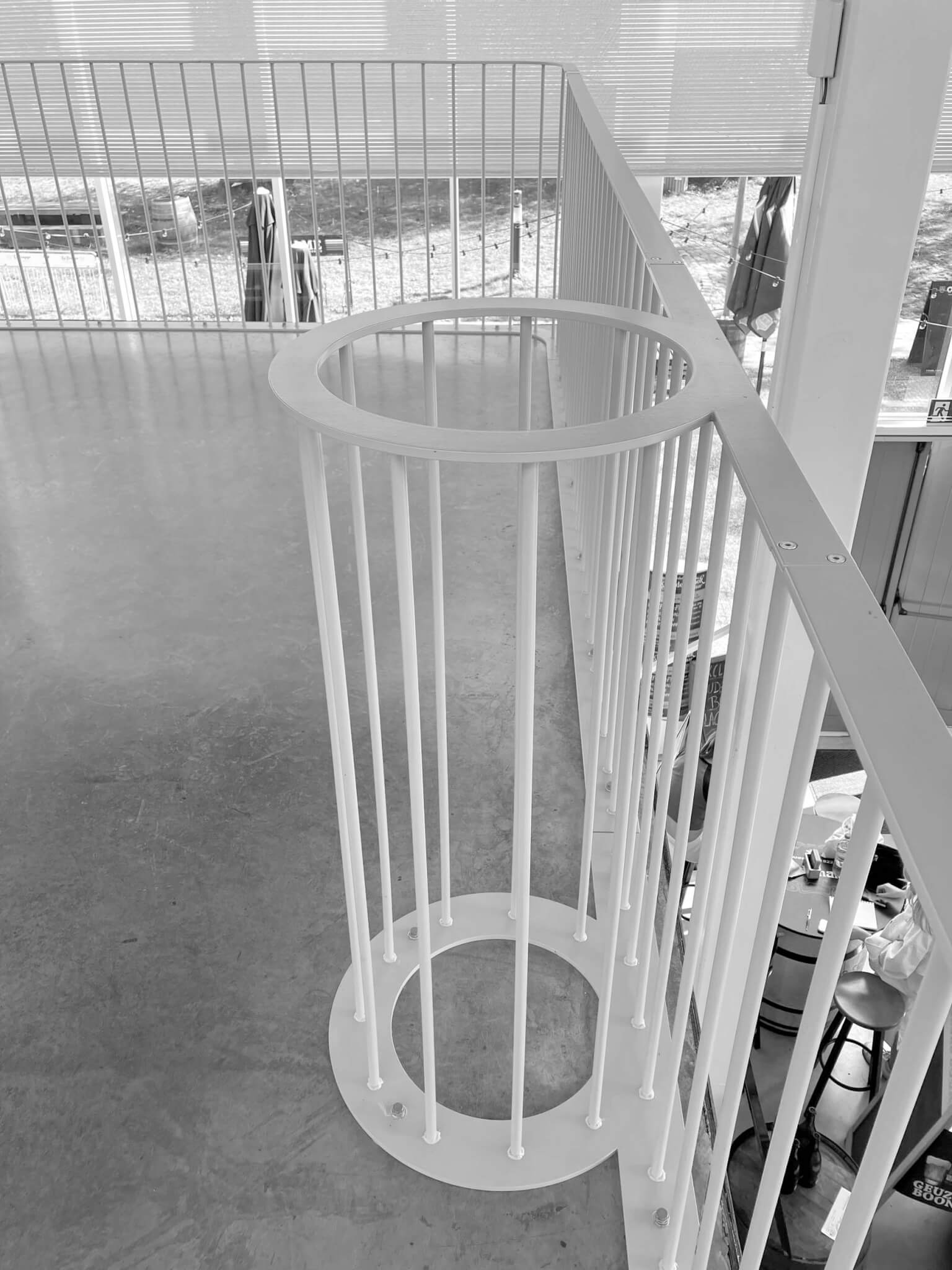staircase balustrade with a loop