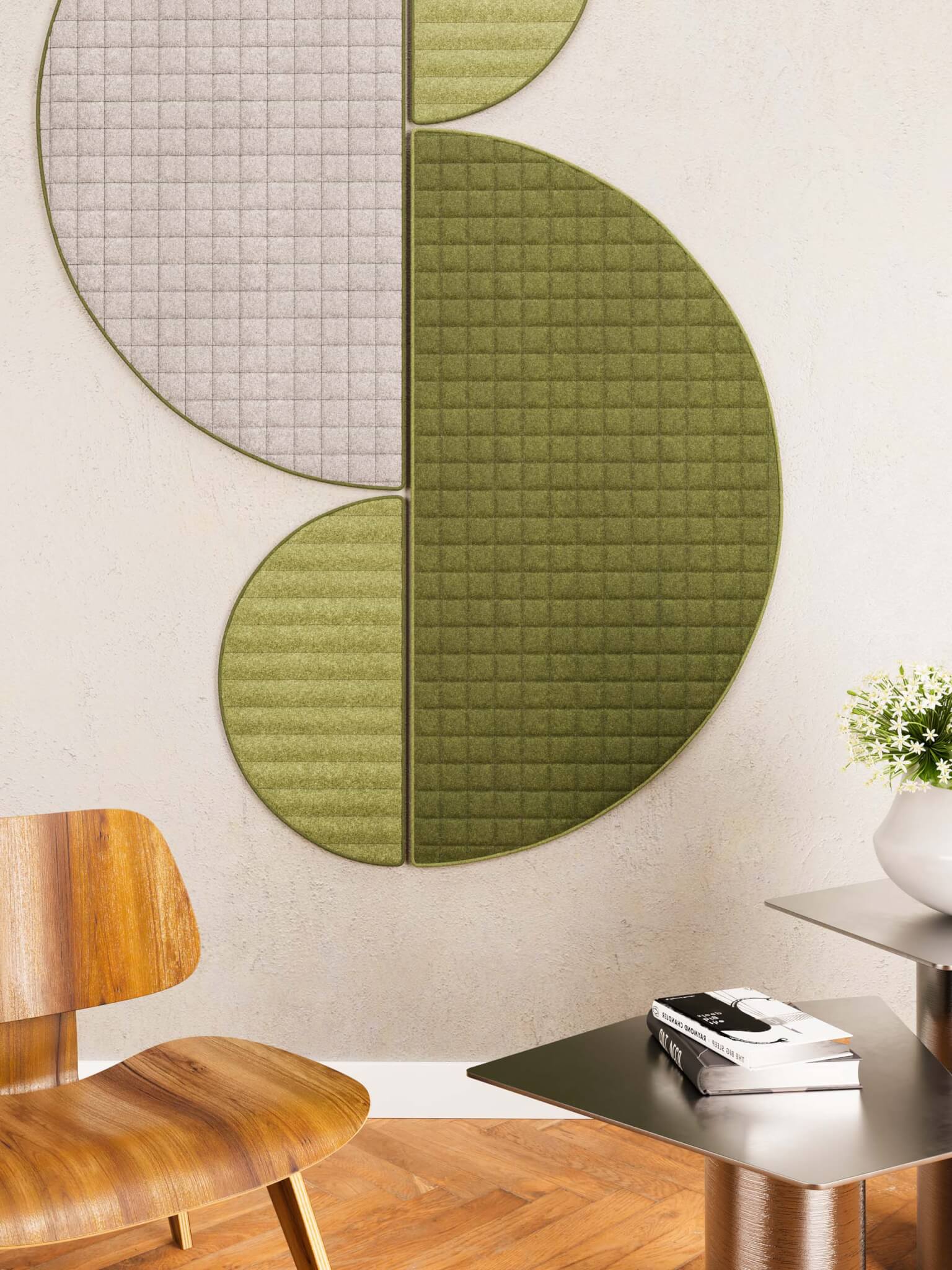 green acoustic wall panel