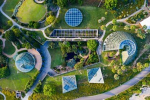 Aerial view of San Antonio Botanical Gardens