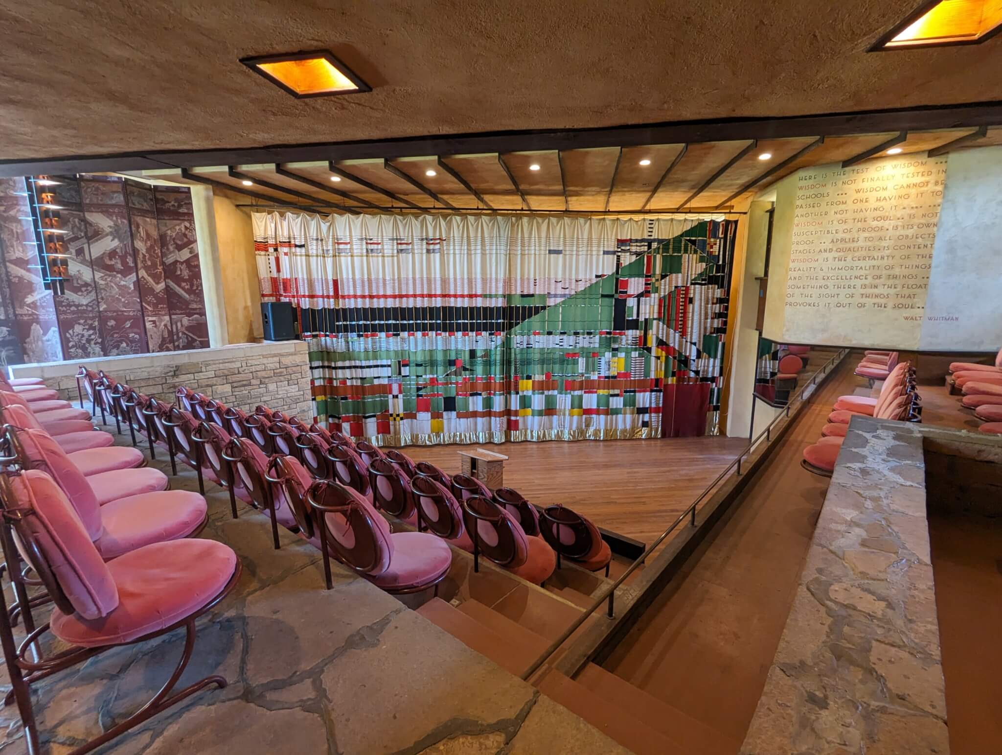 interior view of performance space inside the theater building