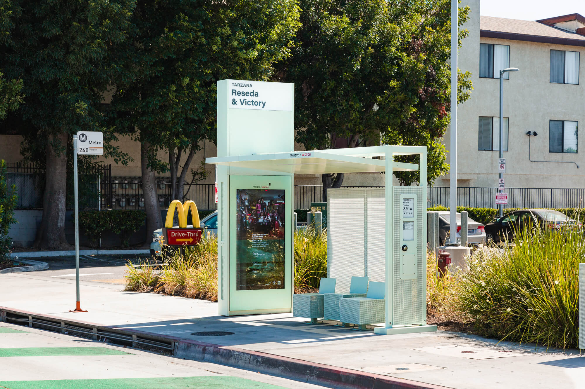 bus shelter in Los Angeles