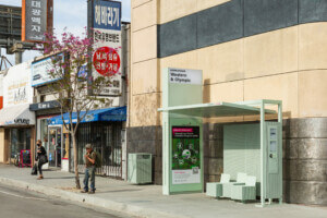 bus shelter in Los Angeles