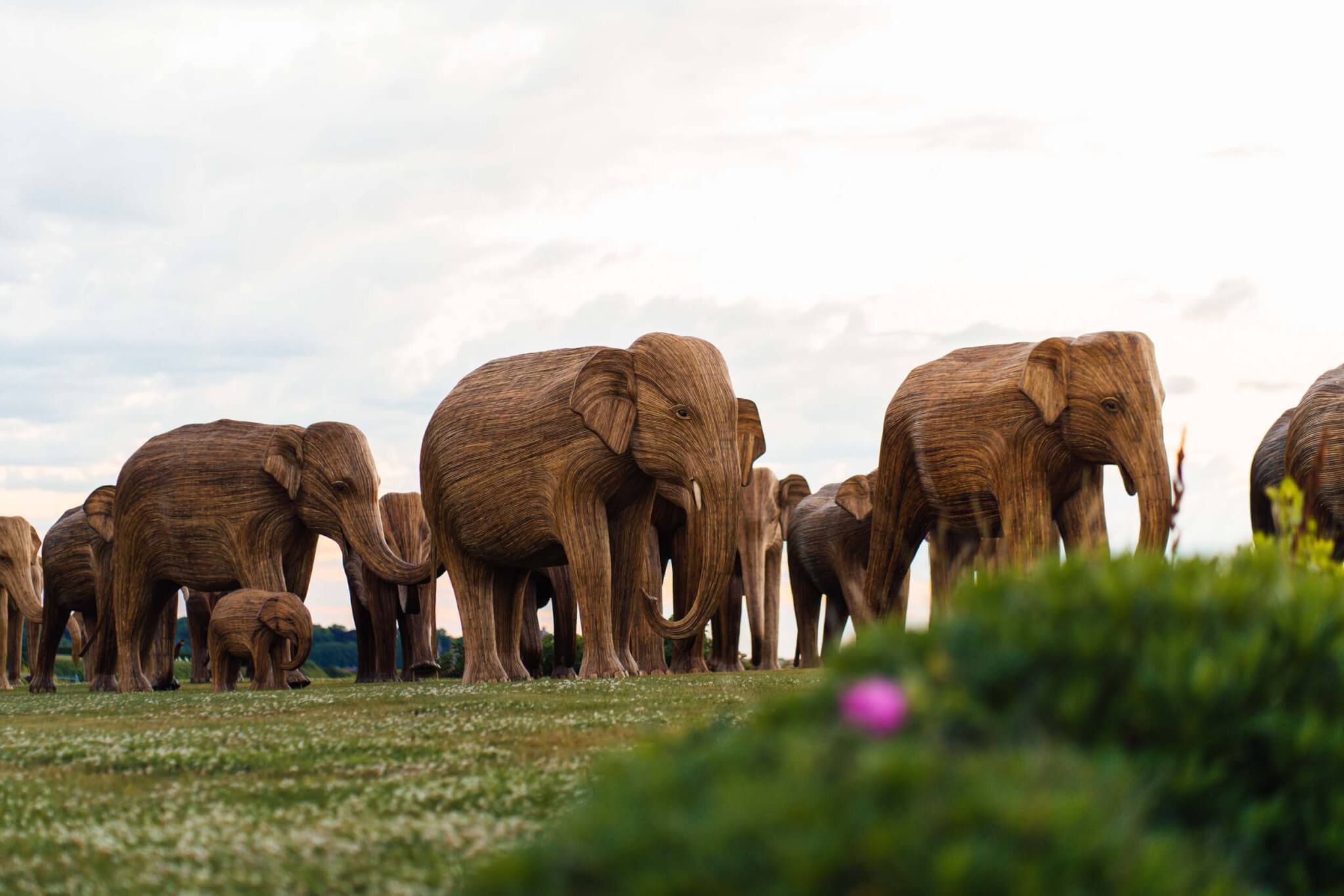 elephant sculptures