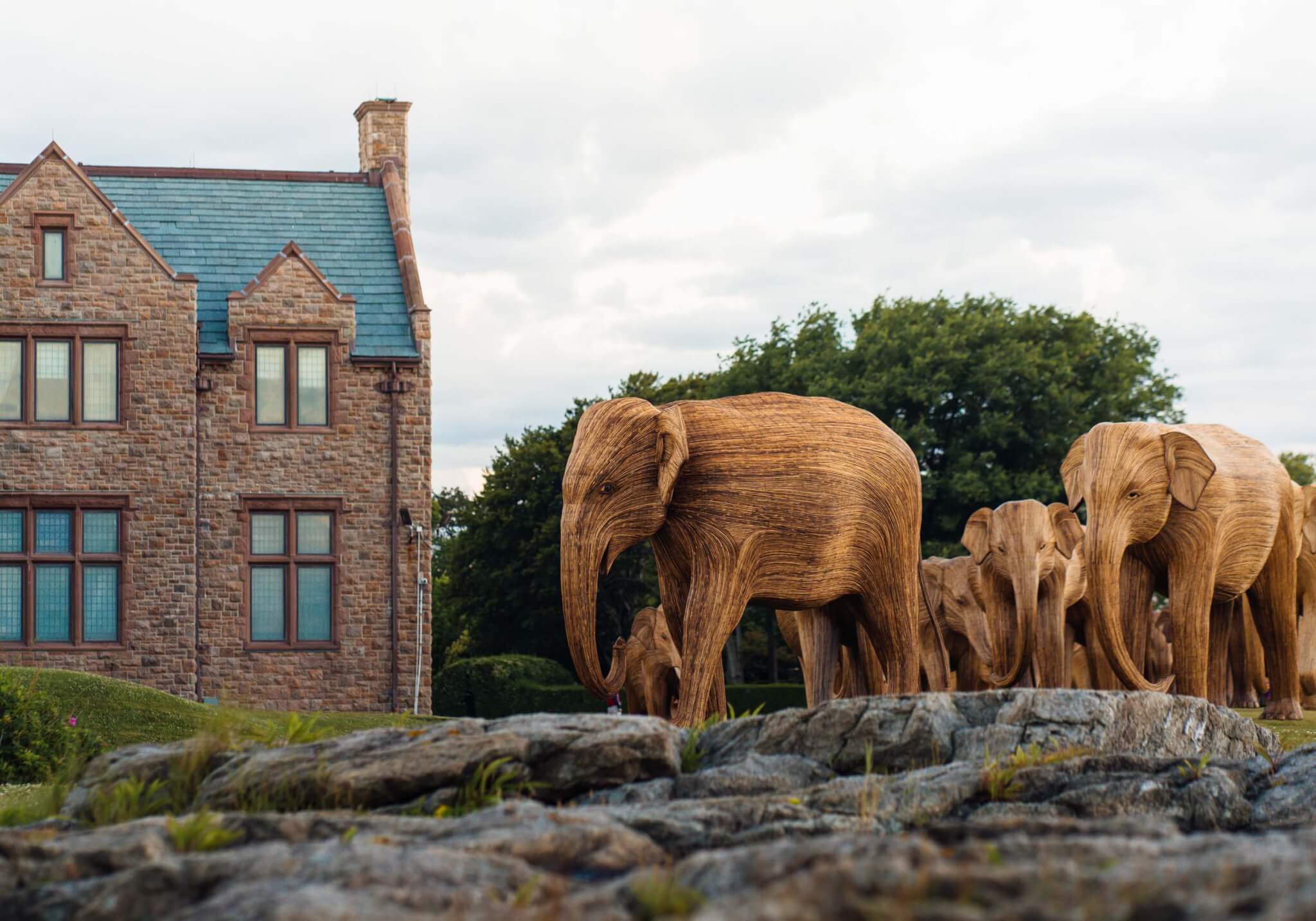 elephant sculptures